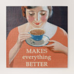Vintage Tea Advertisement - Makes Better ジグソーパズル<br><div class="desc">Vintage Tea Advertisements - ''Tea makes everything better''. Antique 20th Century American Advertisement</div>
