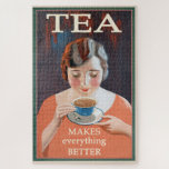 Vintage Tea Advertisement - Makes Better ジグソーパズル<br><div class="desc">Vintage Tea Advertisements - ''Tea makes everything better''. Antique 20th Century American Advertisement</div>