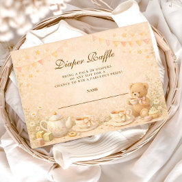 Vintage Tea Afternoon Diapper Raffle エンクロージャーカード