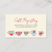 Vintage Teacup Baby Shower Gift Registry エンクロージャーカード (正面)