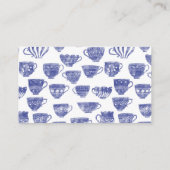 Vintage Teacup Blue Baby Shower Gift Registry エンクロージャーカード (裏面)