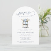 Vintage Teacup Grandmillennial Tea Baby Shower  招待状 (スタンド正面)