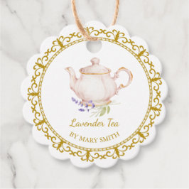 Vintage Teapot Homemade Lavender Tea Hang Tag フェイバータグ