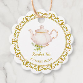 Vintage Teapot Homemade Rooibos Tea Hang Tag フェイバータグ