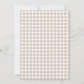 Vintage Teddy Bear Gingham Baby Shower Invitation 招待状 (裏面)