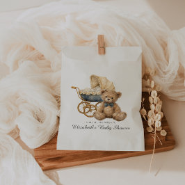 Vintage Teddy Bear Plaid Polo Baby Shower フェイバーバッグ