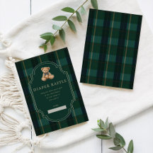 Vintage Teddy Bear Plaid Polo | Diaper Raffle