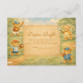 Vintage Teddy Bear Sports Diapper Raffle エンクロージャーカード (正面)