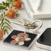 Vintage Teddy Bear Voodoo Doll キーホルダー (正面右)