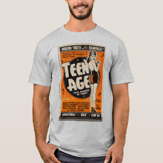 Vintage “Teen Age” Retro Movie Poster Style Design Tシャツ