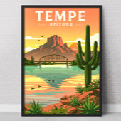 Vintage Tempe Arizona ポスター