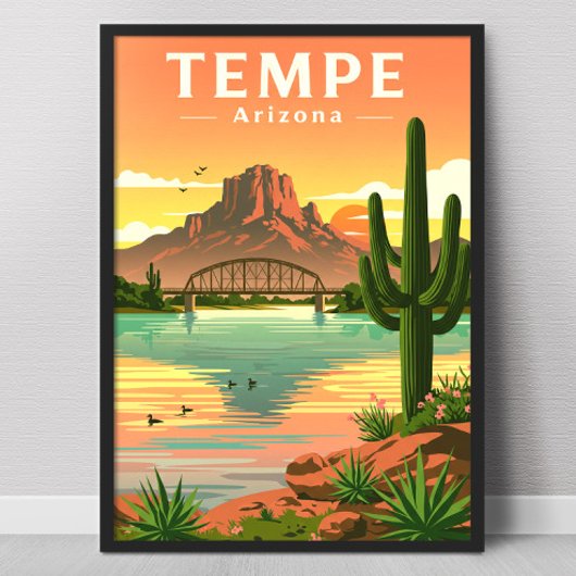 Vintage Tempe Arizona ポスター