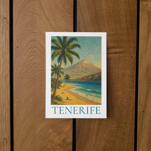 Vintage Tenerife Canary Island Beach Playa Travel ポストカード