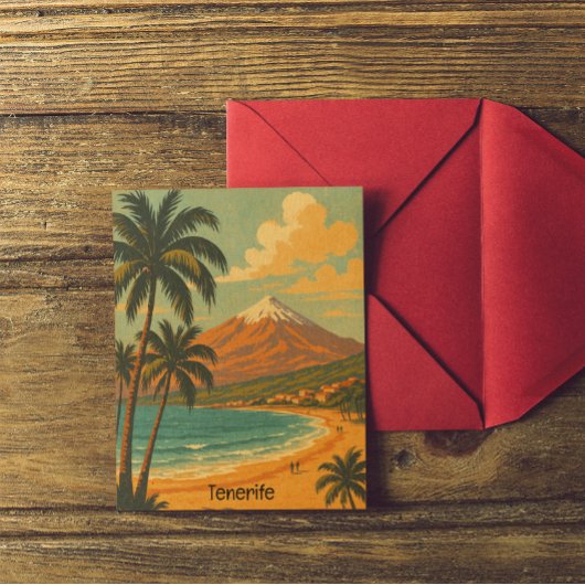Vintage Tenerife Canary Island Mount Teide Travel  ポストカード