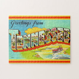 Vintage Tennessee Greeting Postcard 11x14 ジグソーパズル