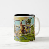 Vintage Tennessee Postcard Mug ツートーンマグカップ (正面右)