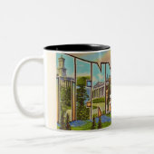 Vintage Tennessee Postcard Mug ツートーンマグカップ (左)