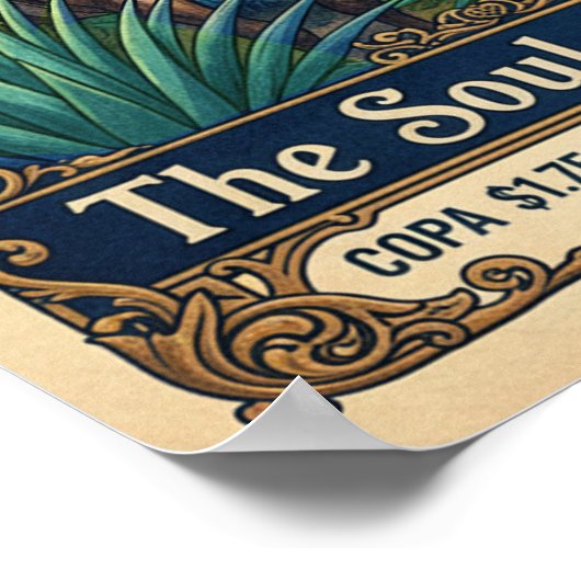 Vintage Tequila Advertising Poster ポスター (角)