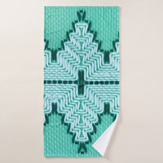 Vintage Textile Yarn Couching Technique With Graph バスタオル (バスタオル)