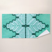 Vintage Textile Yarn Couching Technique With Graph バスタオル (バスタオル)