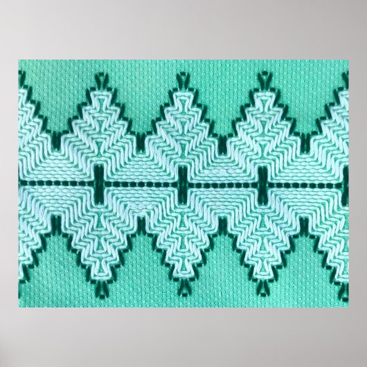 Vintage Textile Yarn Couching Technique With Graph ポスター (正面)