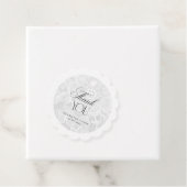 Vintage Thank You White Lace Wedding フェイバータグ (インサイチュ)