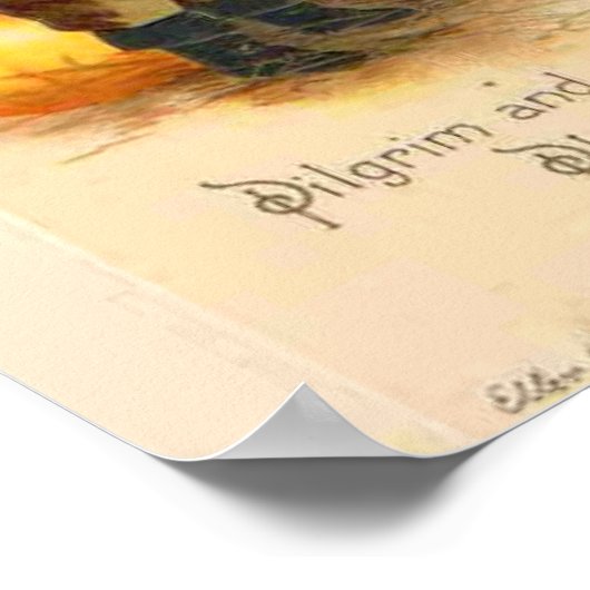 Vintage Thanksgiving Poster ポスター (角)