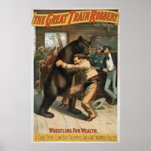 Vintage The Great Train Robbery ポスター (正面)