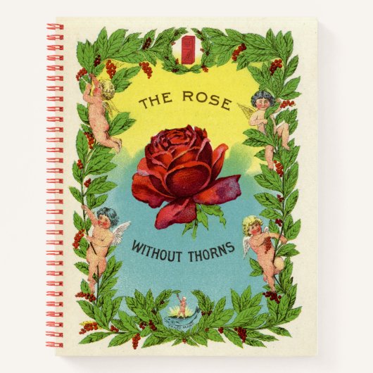 Vintage The Rose Without Thorns Cherubs ノートブック (正面)