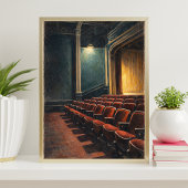 Vintage Theater Interior Wall Art ポスター