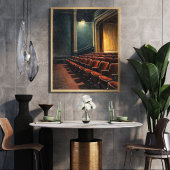 Vintage Theater Interior Wall Art ポスター