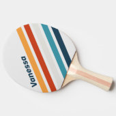 Vintage Thistle Angled Striping with Name 卓球ラケット (横)