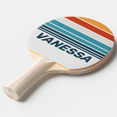 Vintage Thistle Horizon Striping with Name 卓球ラケット (正面アングル)