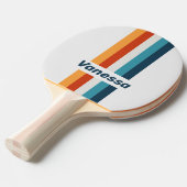 Vintage Thistle Pin Striped with Name 卓球ラケット (正面アングル)