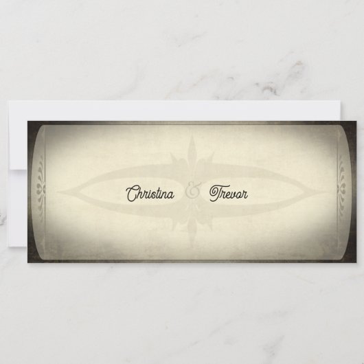 Vintage Ticket Style Wedding Invitation 招待状 (裏面)