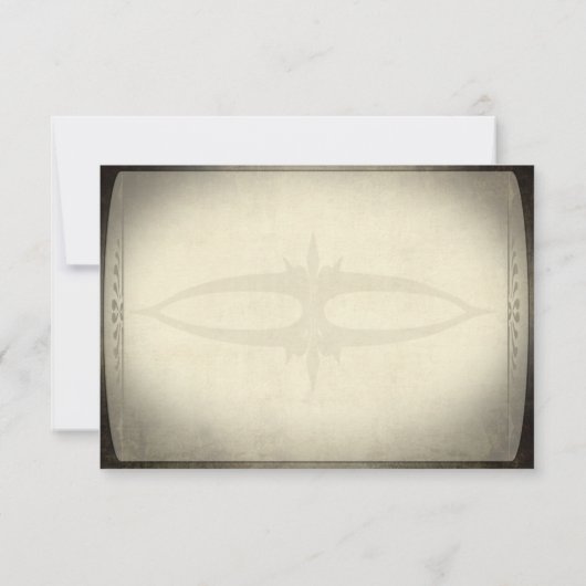 Vintage Ticket Style Wedding RSVP (裏面)