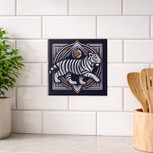 Vintage Tiger Navy Blue タイル