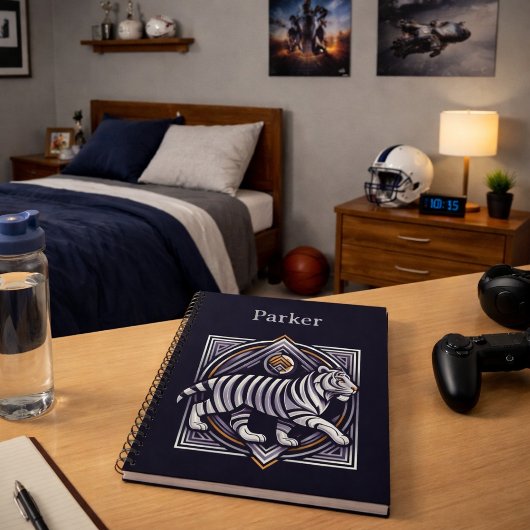 Vintage Tiger Navy Blue ノートブック