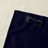 Vintage Tiger Navy Blue ビーチタオル (インサイチュ)