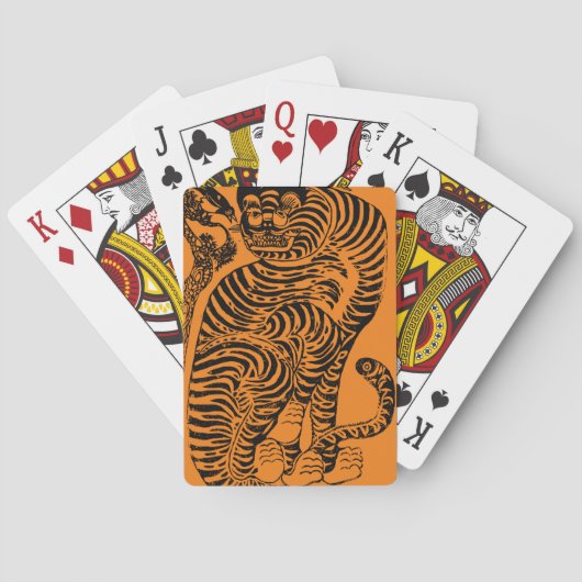 Vintage Tiger Playing Cards – 日本の木版画 トランプ (裏面)