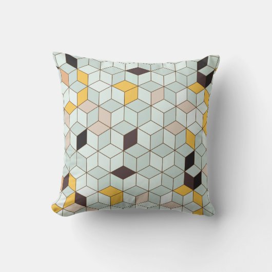 Vintage tiles background designed from geometric s クッション (正面)