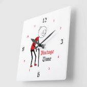 Vintage Time スクエア壁時計 (傾斜)