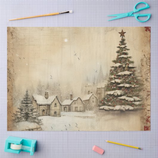 Vintage Tissue Paper 薄葉紙 (クラフト)