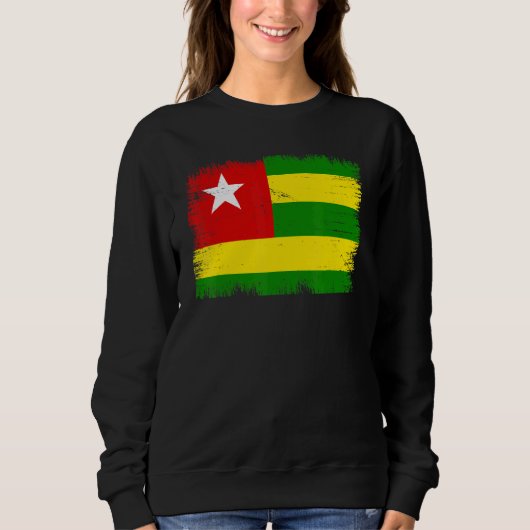 Vintage Togo Flag Togolese Independence Day スウェットシャツ (正面)