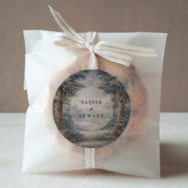 Vintage Toile Wedding Tapestry Romantic Woodland  ラウンドシール