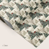 Vintage Toile Wrapping Paper Christmas ラッピングペーパー