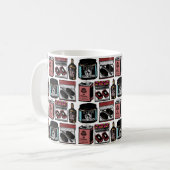 Vintage Toiletries and Cosmetics Pattern コーヒーマグカップ (正面左)