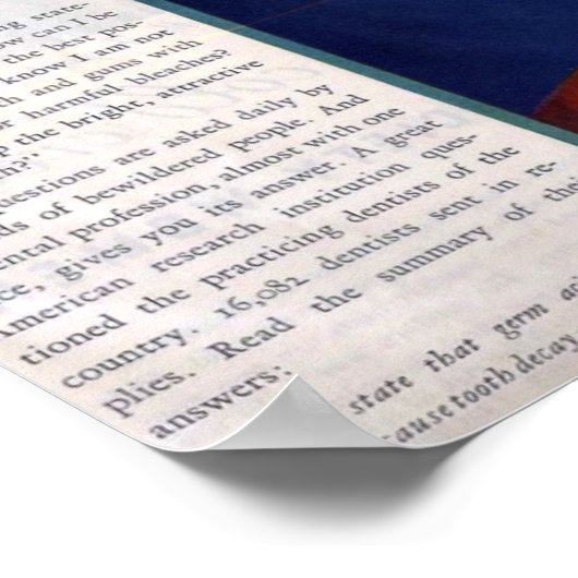 Vintage Toothpaste Ad ポスター (角)