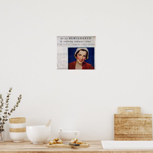 Vintage Toothpaste Ad ポスター (キッチン)