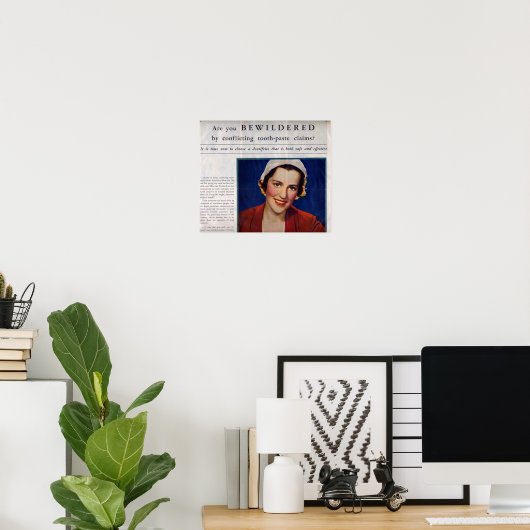 Vintage Toothpaste Ad ポスター (ホームオフィス)